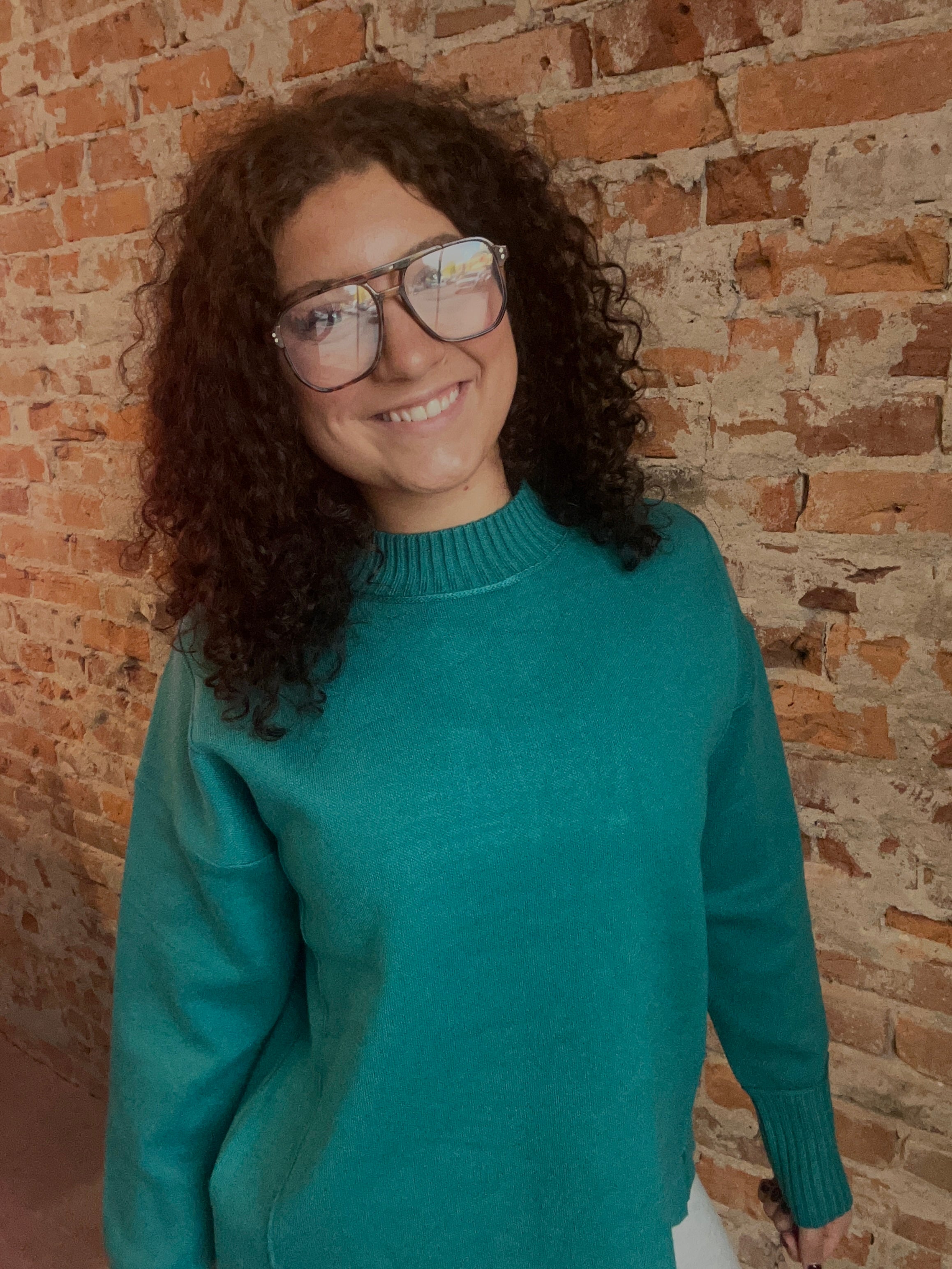 Carolyn Jade Sweater-apparel-Staccato-The Funky Zebra Ames, Women's Fashion Boutique in Ames, Iowa