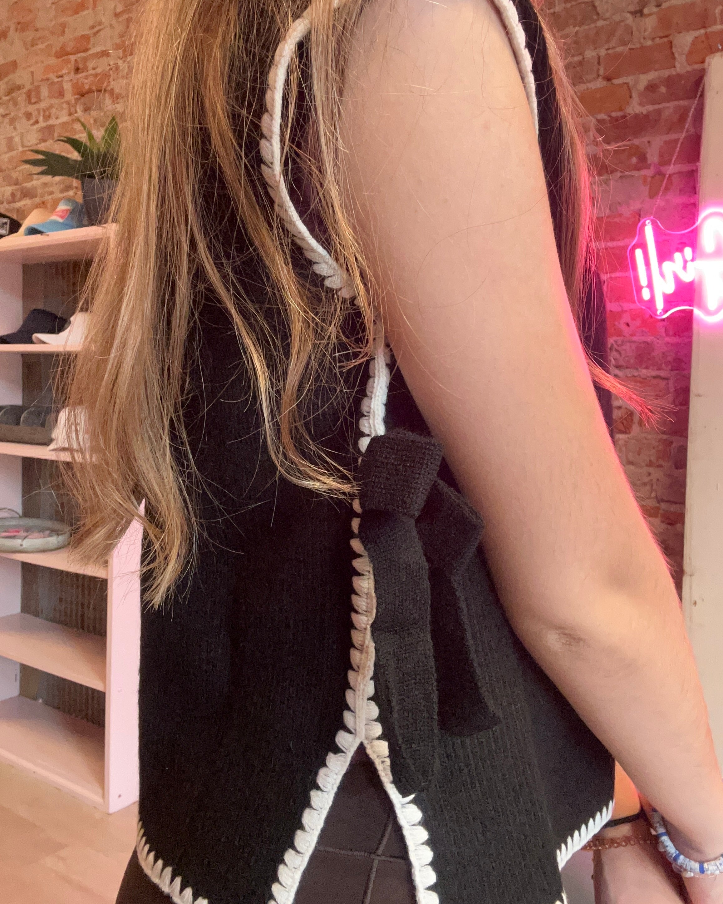 Sorrel Sleeveless Tie Vest-Sweaters-Blu Pepper-The Funky Zebra Ames, Women's Fashion Boutique in Ames, Iowa