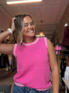 Delaney Ribbed Waffle Sweater-2 Colors-Sweaters-Staccato-The Funky Zebra Ames, Women's Fashion Boutique in Ames, Iowa