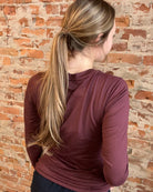 Varsity Merlot Long Sleeve-Storm Creek-The Funky Zebra Ames, Women's Fashion Boutique in Ames, Iowa