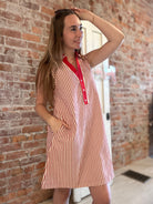 Myra Striped Dress-apparel-Staccato-The Funky Zebra Ames, Women's Fashion Boutique in Ames, Iowa