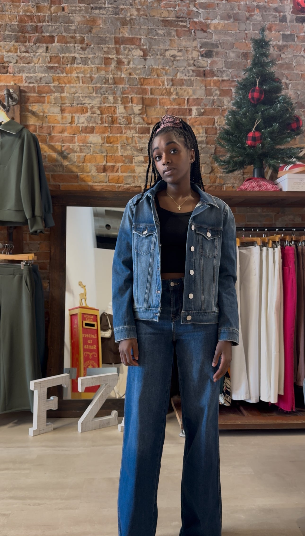 Kiara Denim Jacket-Jackets-The Funky Zebra Ames-The Funky Zebra Ames, Women's Fashion Boutique in Ames, Iowa
