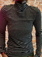 Maria Long Sleeve Turtleneck-Sweaters-Hem & Thread-The Funky Zebra Ames, Women's Fashion Boutique in Ames, Iowa