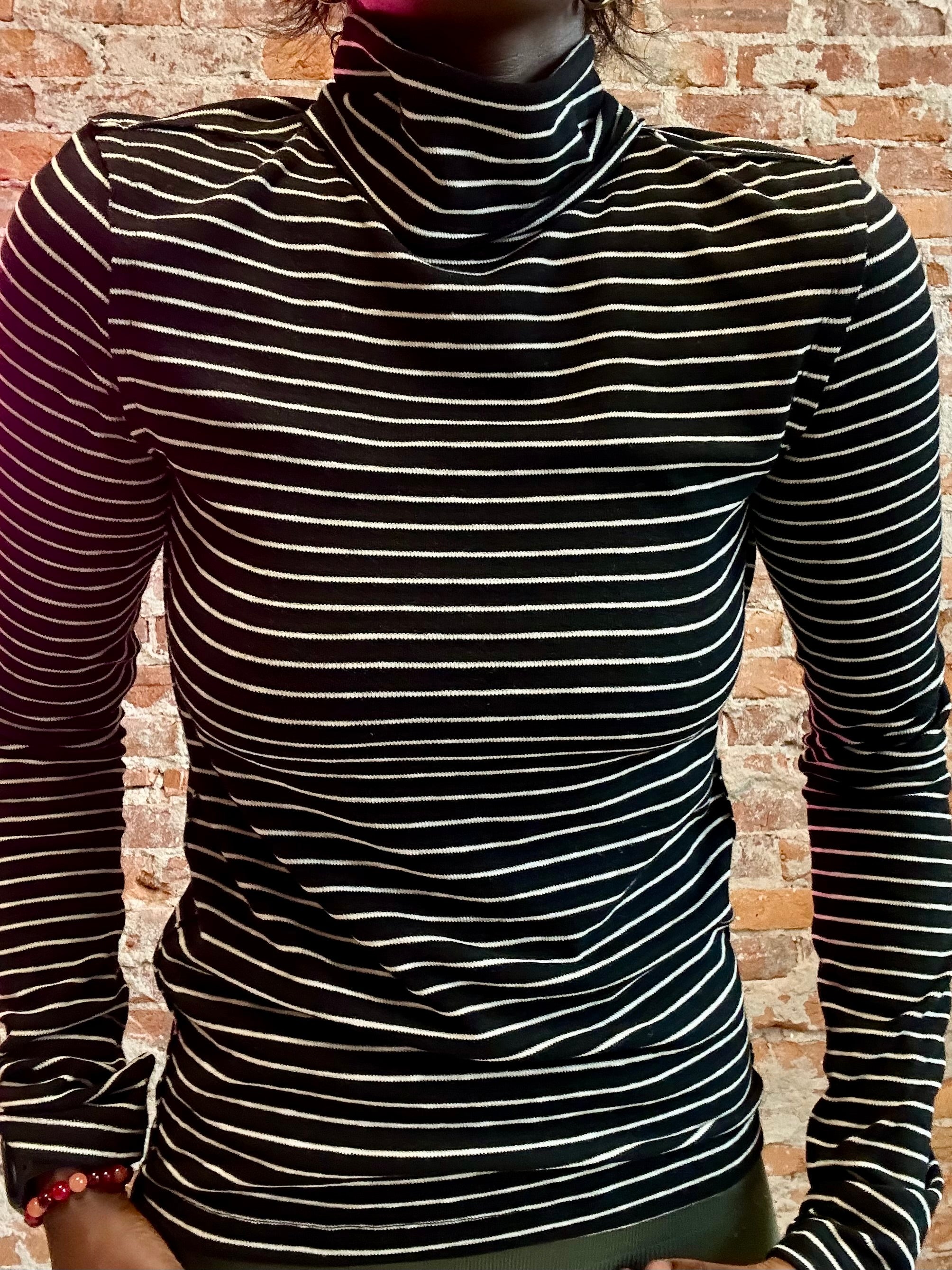 Maria Long Sleeve Turtleneck-Sweaters-Hem & Thread-The Funky Zebra Ames, Women's Fashion Boutique in Ames, Iowa