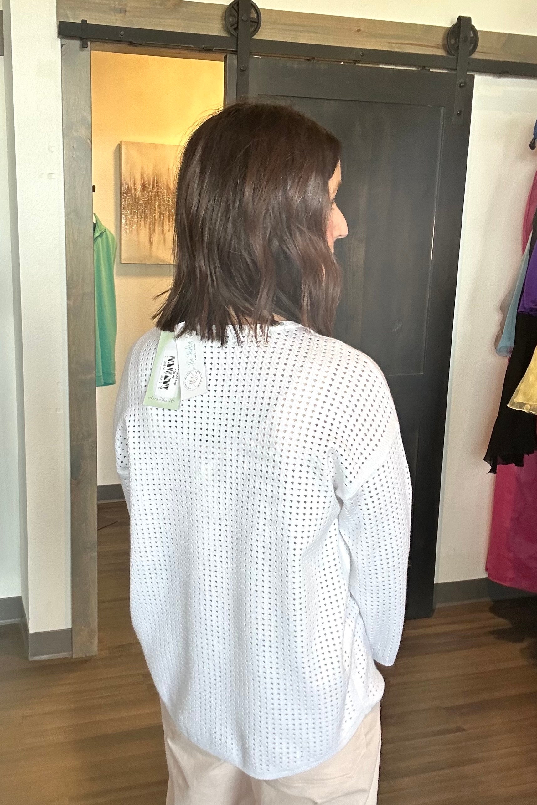 Nancy Netted Top-Sweaters-The Funky Zebra Ames-The Funky Zebra Ames, Women's Fashion Boutique in Ames, Iowa