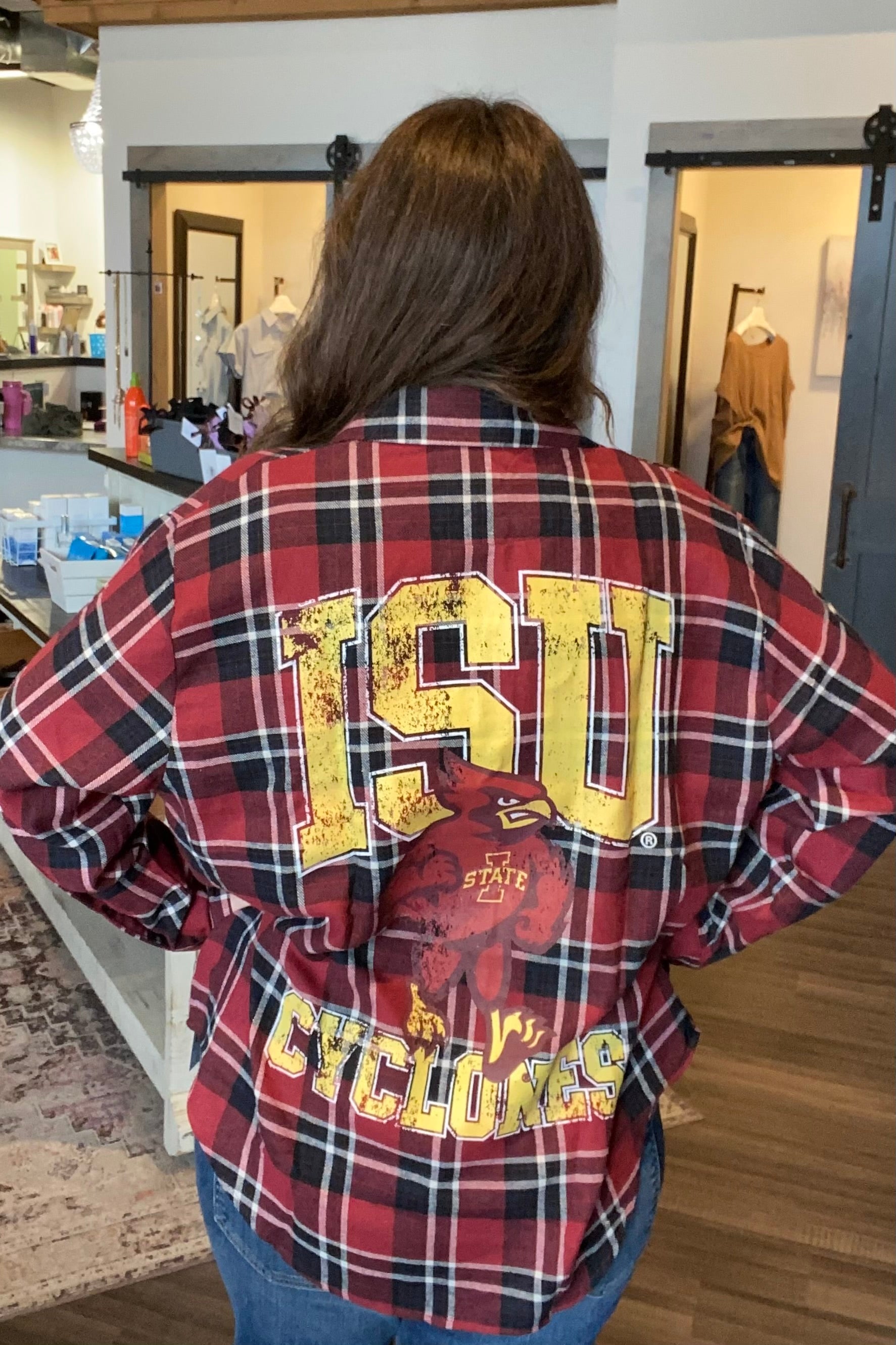 ISU Mascot Flannel-Game Day Social-The Funky Zebra Ames, Women's Fashion Boutique in Ames, Iowa