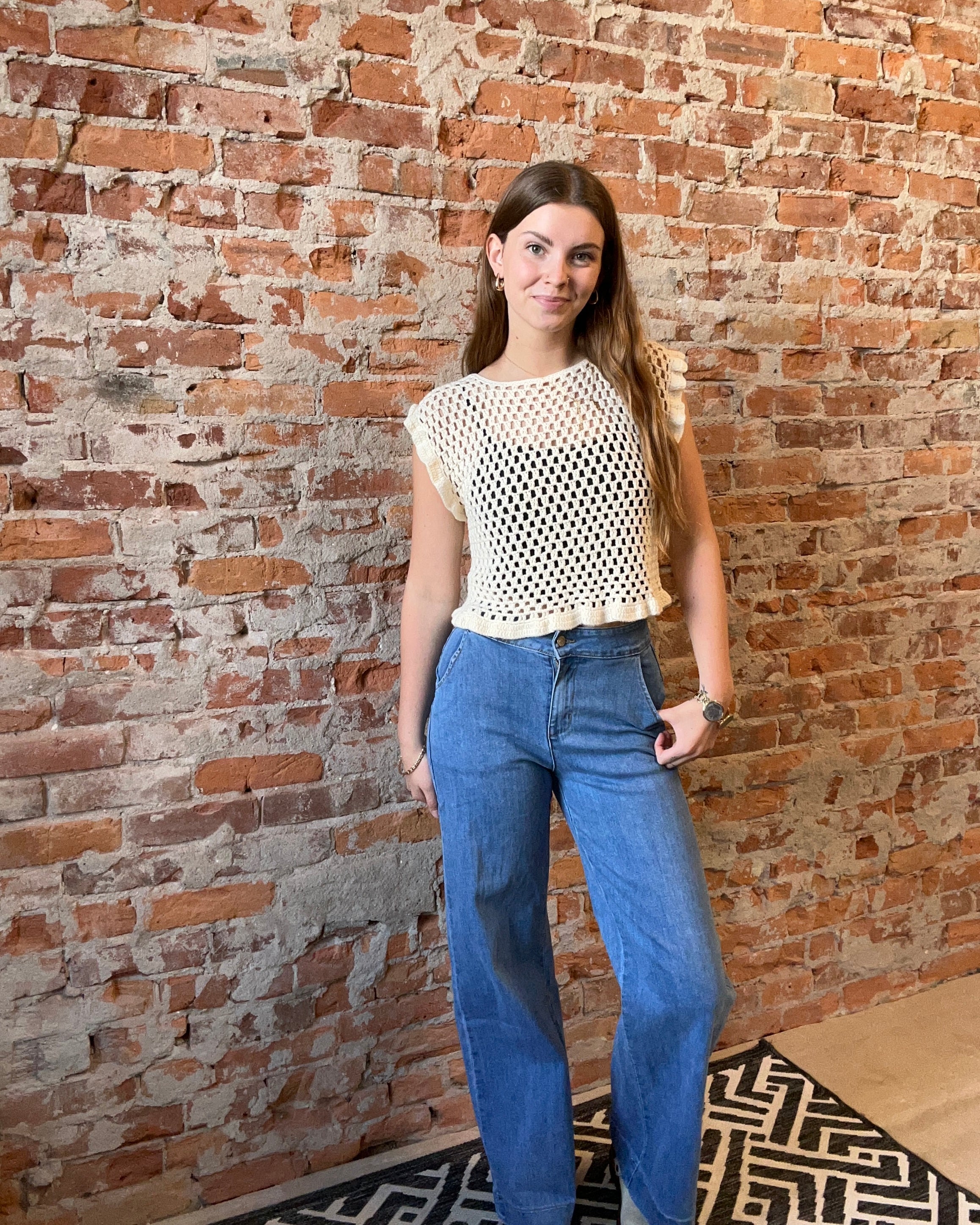 Molly Wide Leg Medium Wash Denim-Jeans-Molly Bracken-The Funky Zebra Ames, Women's Fashion Boutique in Ames, Iowa