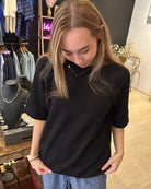 Shara Oversized Scuba Luxe Top-Short Sleeves-Rae Mode-The Funky Zebra Ames, Women's Fashion Boutique in Ames, Iowa