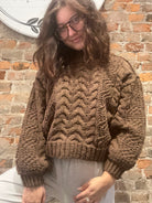 Sunni Cable Knit Sweater-Sweaters-The Funky Zebra Ames-The Funky Zebra Ames, Women's Fashion Boutique in Ames, Iowa