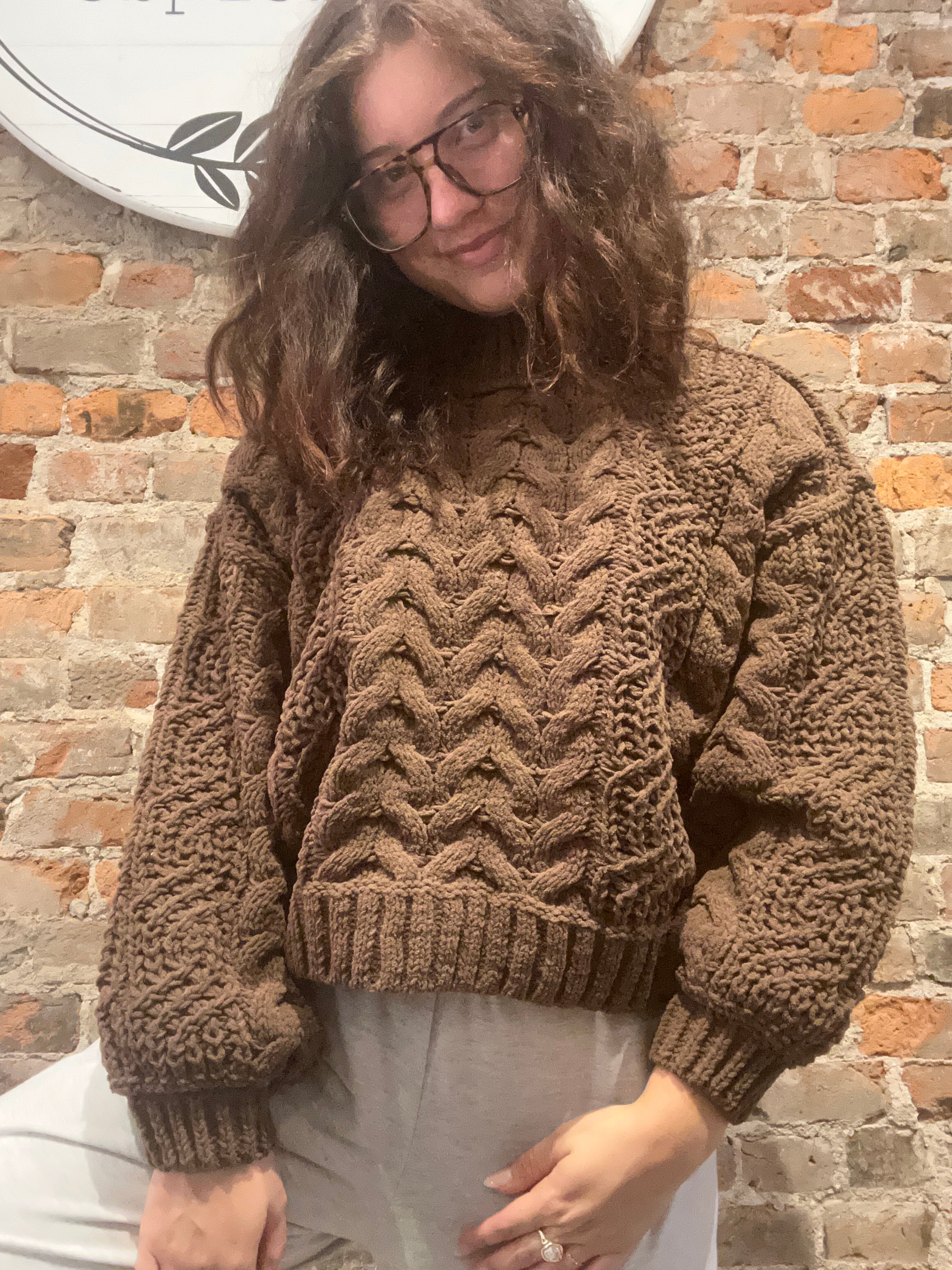 Sunni Cable Knit Sweater-Sweaters-The Funky Zebra Ames-The Funky Zebra Ames, Women's Fashion Boutique in Ames, Iowa