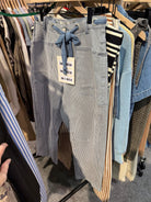 Penny Striped Barrel Pants-apparel-Miou Muse-The Funky Zebra Ames, Women's Fashion Boutique in Ames, Iowa