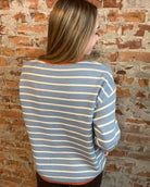 Glenda Striped Pullover-apparel-Staccato-The Funky Zebra Ames, Women's Fashion Boutique in Ames, Iowa