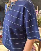 Haley Striped Short Sleeve-Short Sleeves-Rae Mode-The Funky Zebra Ames, Women's Fashion Boutique in Ames, Iowa