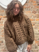 Sunni Cable Knit Sweater-Sweaters-The Funky Zebra Ames-The Funky Zebra Ames, Women's Fashion Boutique in Ames, Iowa