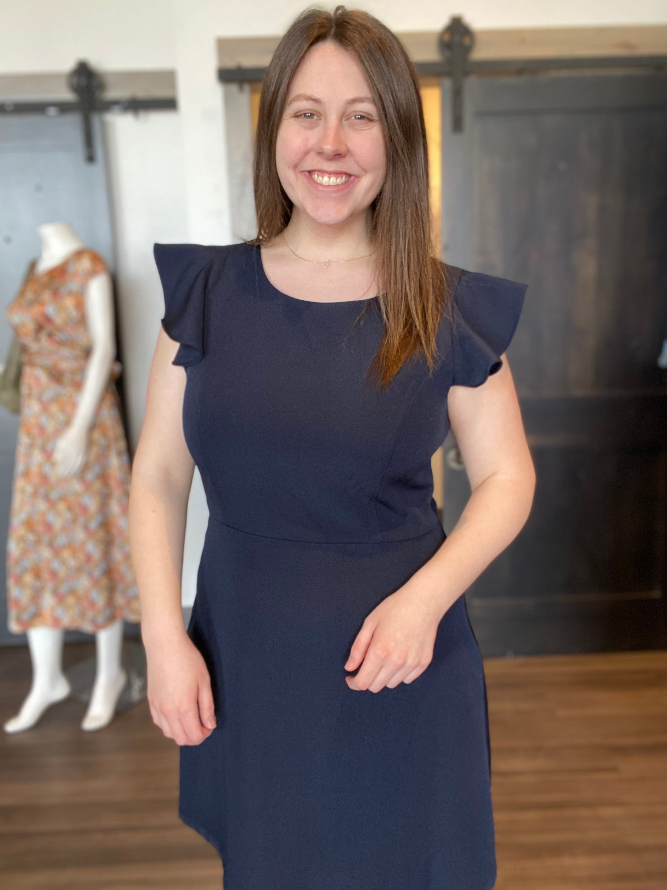 CL Gina Dress Navy-The Funky Zebra Ames-The Funky Zebra Ames, Women's Fashion Boutique in Ames, Iowa