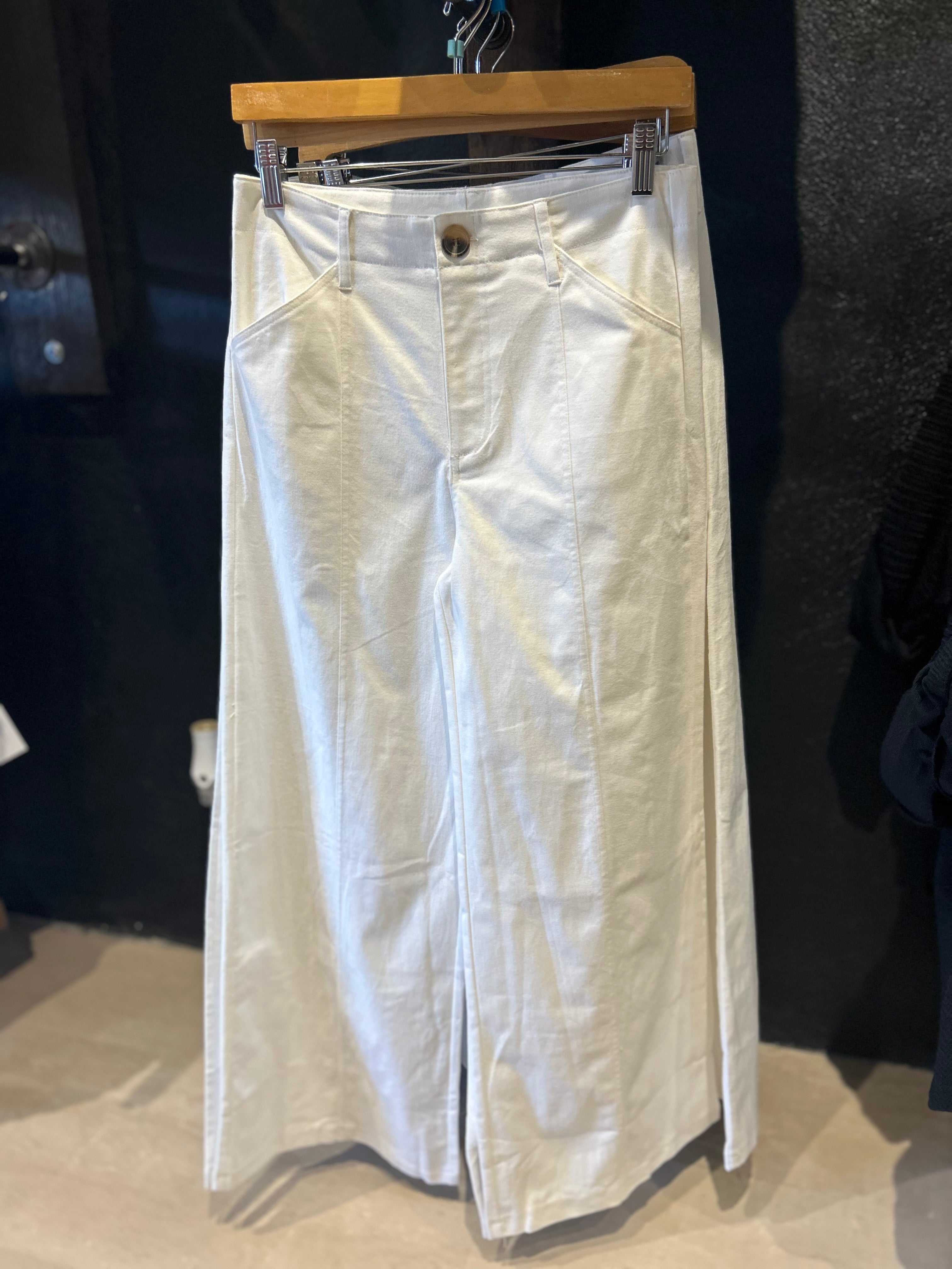 Cadence White Trouser-The Funky Zebra Ames-The Funky Zebra Ames, Women's Fashion Boutique in Ames, Iowa