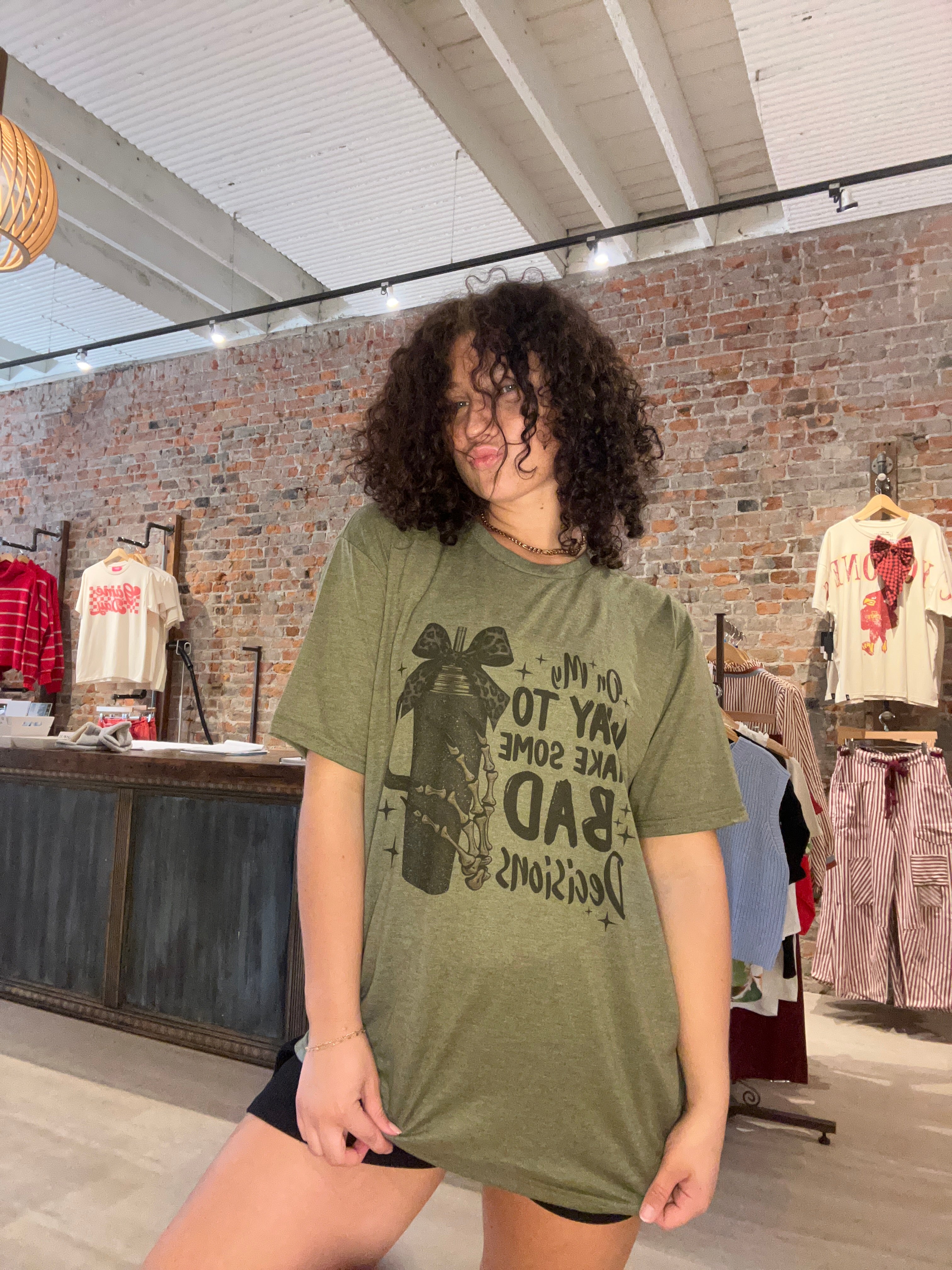 Bad Decisions Tee-Graphic Tee's-Trendznmore-The Funky Zebra Ames, Women's Fashion Boutique in Ames, Iowa