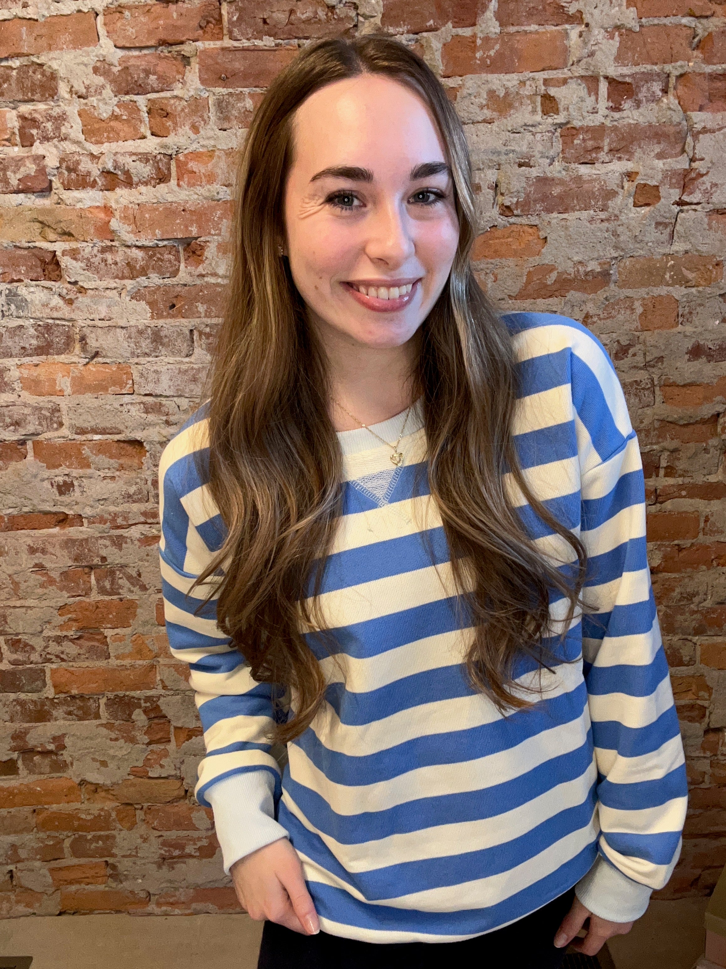 Melinda French Terry Sweatshirt-2 colors!-Sweatshirt-Hem & Thread-The Funky Zebra Ames, Women's Fashion Boutique in Ames, Iowa