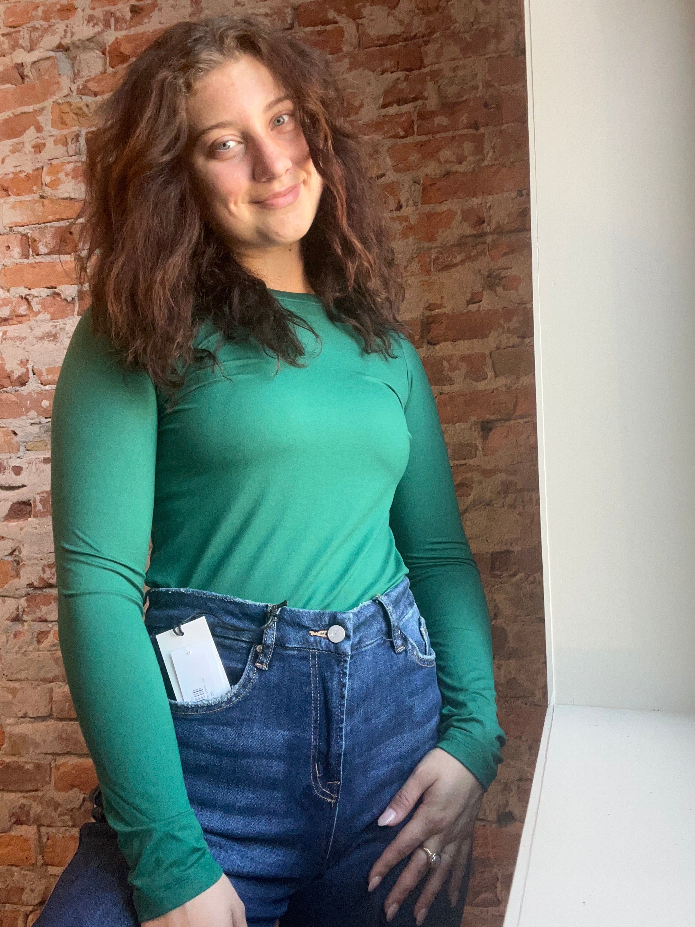 Sharlene Microfiber Long SleeveTees-Long Sleeves-Zenana-The Funky Zebra Ames, Women's Fashion Boutique in Ames, Iowa