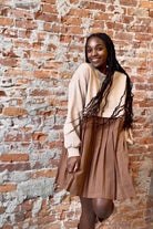 Tara Twofer Mini Dress-apparel-Doe and Rae-The Funky Zebra Ames, Women's Fashion Boutique in Ames, Iowa