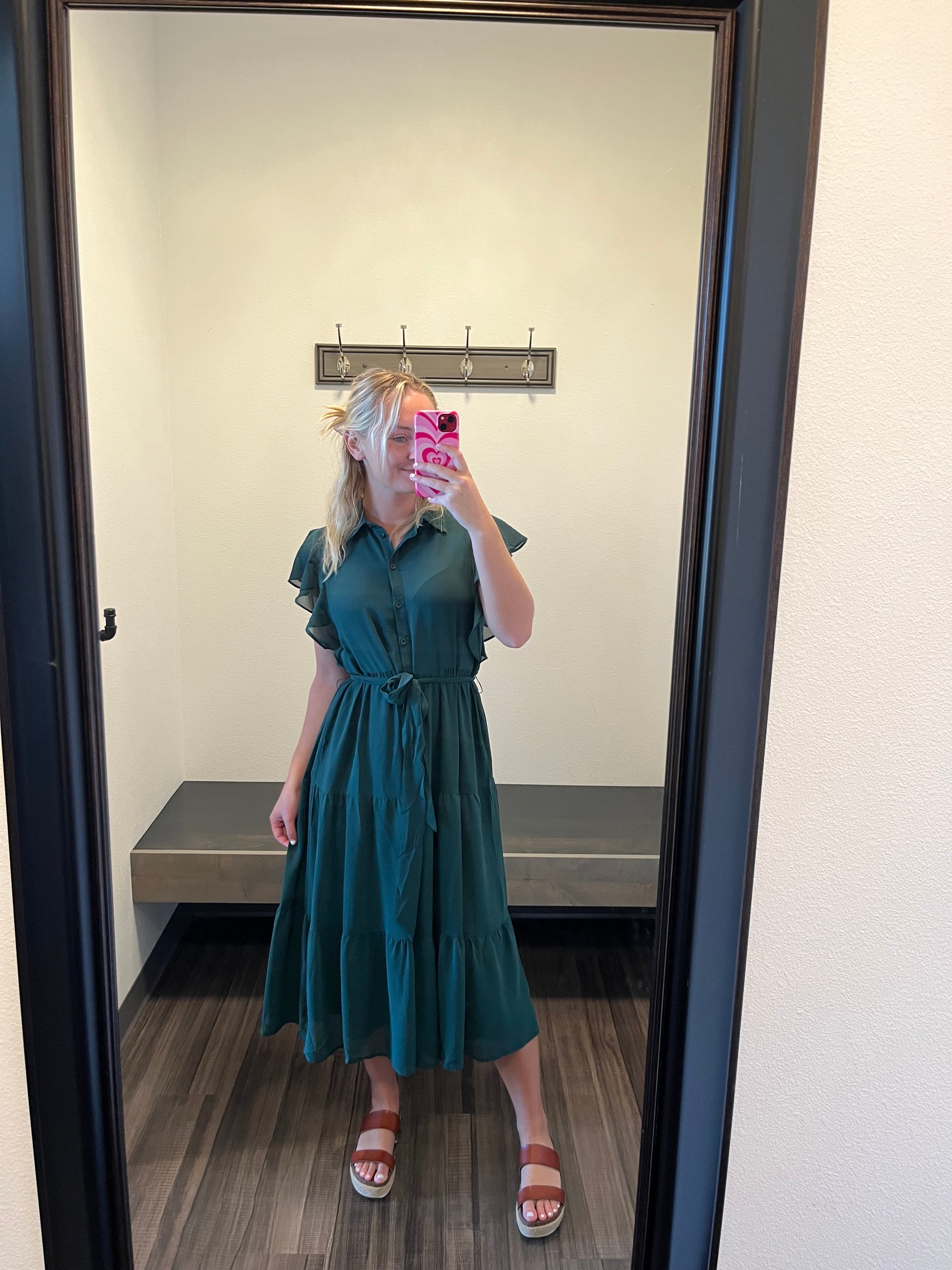 Eliza Emerald Dress-Dresses-Papillon-The Funky Zebra Ames, Women's Fashion Boutique in Ames, Iowa
