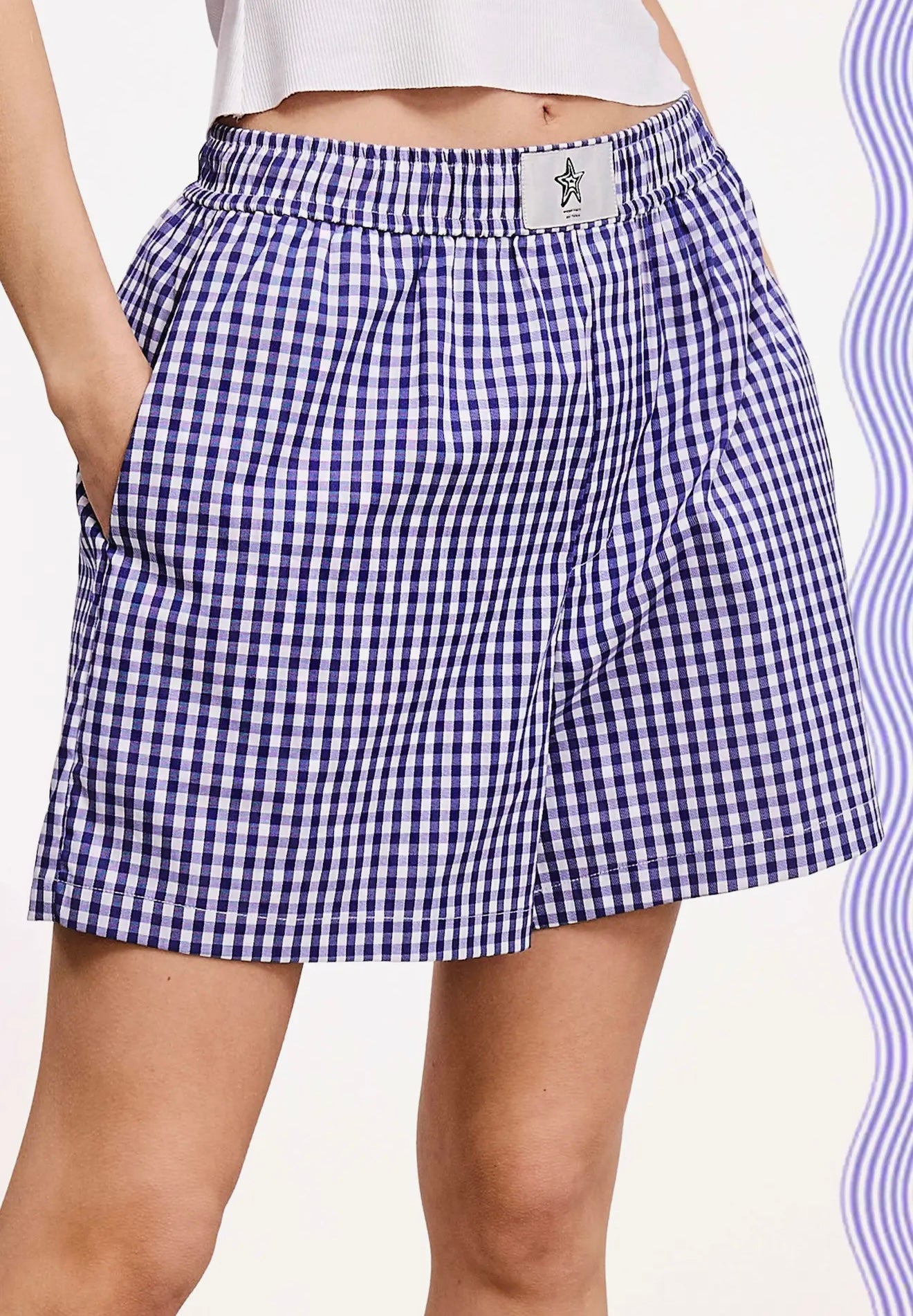 Cicily Gingham Boxer Shorts-Shorts-La Miel-The Funky Zebra Ames, Women's Fashion Boutique in Ames, Iowa