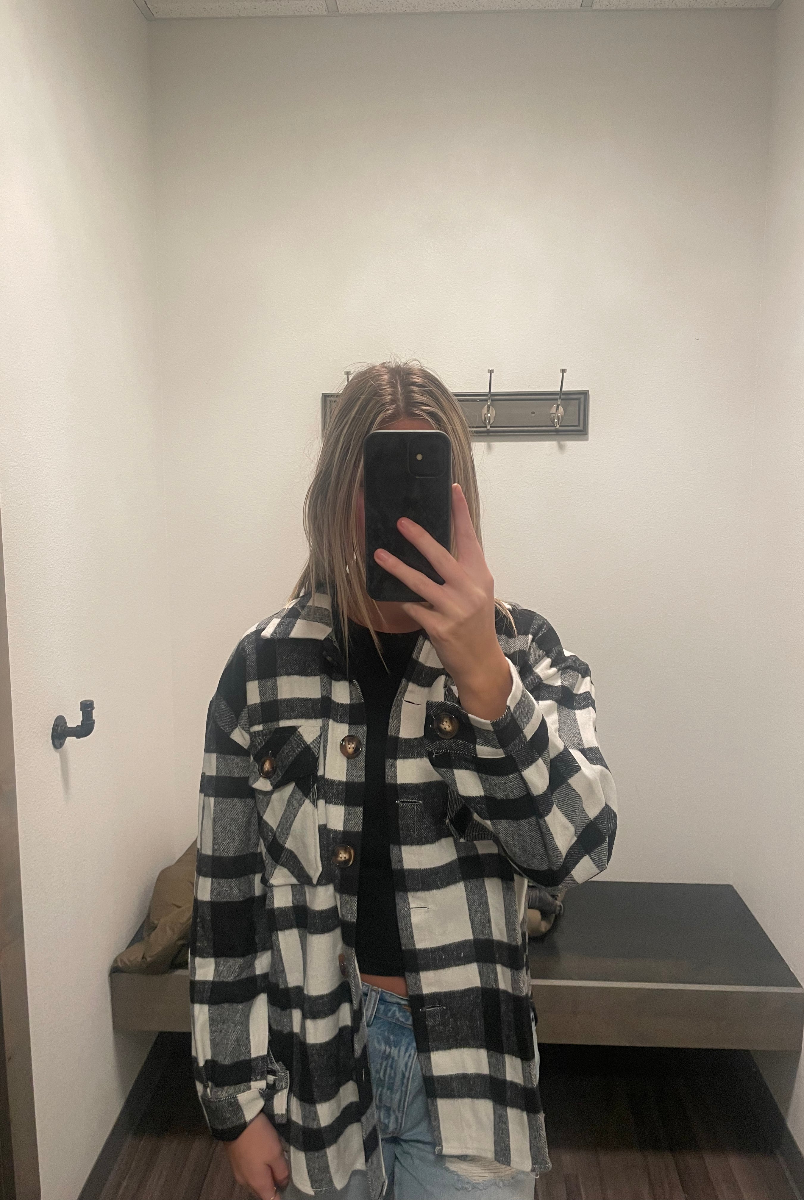 Savannah Checkered Flannel-Jackets-Veveret-The Funky Zebra Ames, Women's Fashion Boutique in Ames, Iowa