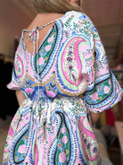 Hanna Paisley Border Print Dress-Dresses-Hayden-The Funky Zebra Ames, Women's Fashion Boutique in Ames, Iowa