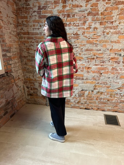 Christmas Shacket-Jackets-Panache Apparel Co.-The Funky Zebra Ames, Women's Fashion Boutique in Ames, Iowa