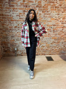 Christmas Shacket-Jackets-Panache Apparel Co.-The Funky Zebra Ames, Women's Fashion Boutique in Ames, Iowa