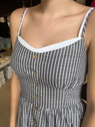 Laila Button Down Midi Dress-Dresses-Blu Pepper-The Funky Zebra Ames, Women's Fashion Boutique in Ames, Iowa