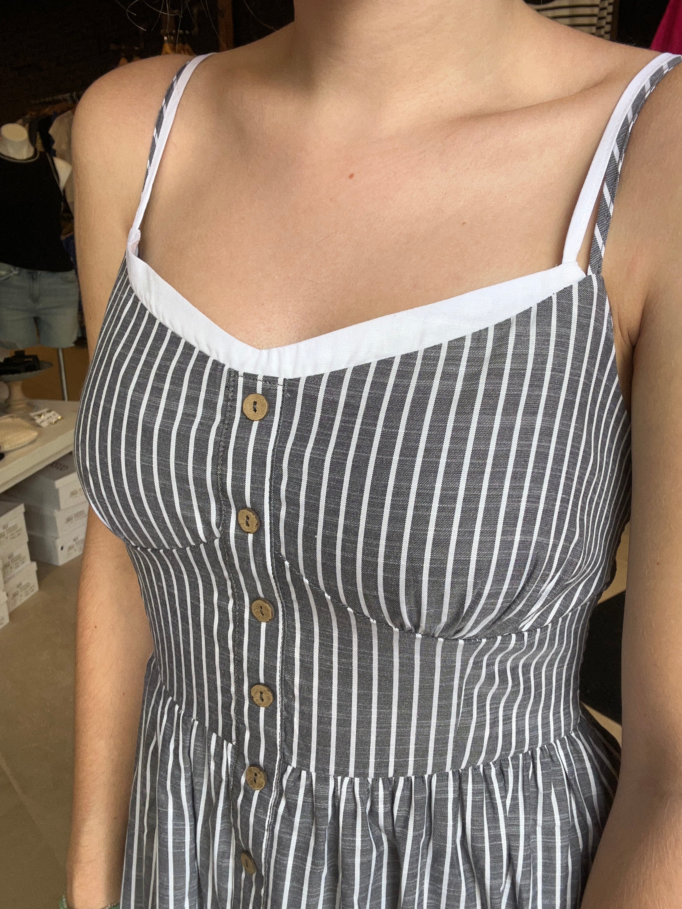 Laila Button Down Midi Dress-Dresses-Blu Pepper-The Funky Zebra Ames, Women's Fashion Boutique in Ames, Iowa