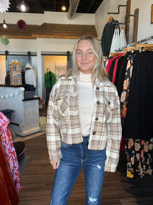 Kelly Plaid Shacket-Jacket-Love Tree-The Funky Zebra Ames, Women's Fashion Boutique in Ames, Iowa