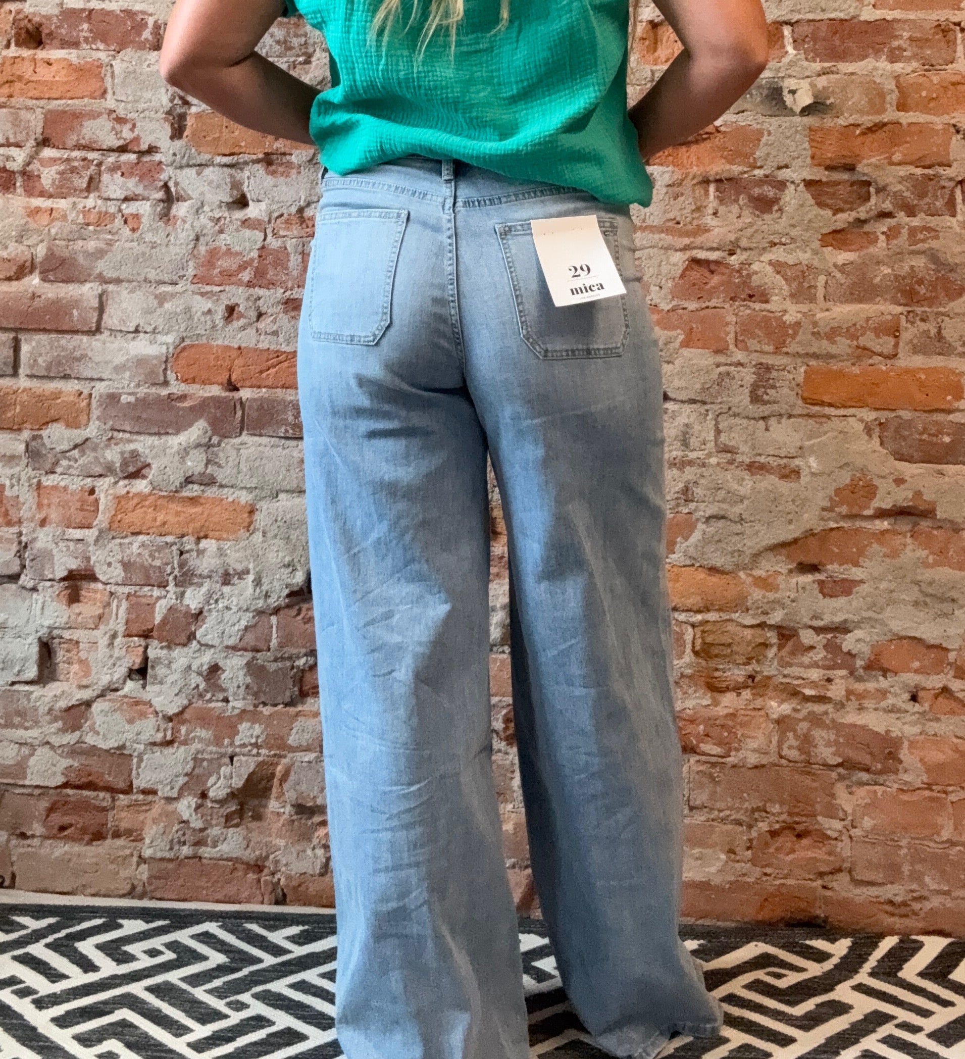 Lydia High Rise Wide Leg Patch Pocket Jeans-Mica-The Funky Zebra Ames, Women's Fashion Boutique in Ames, Iowa