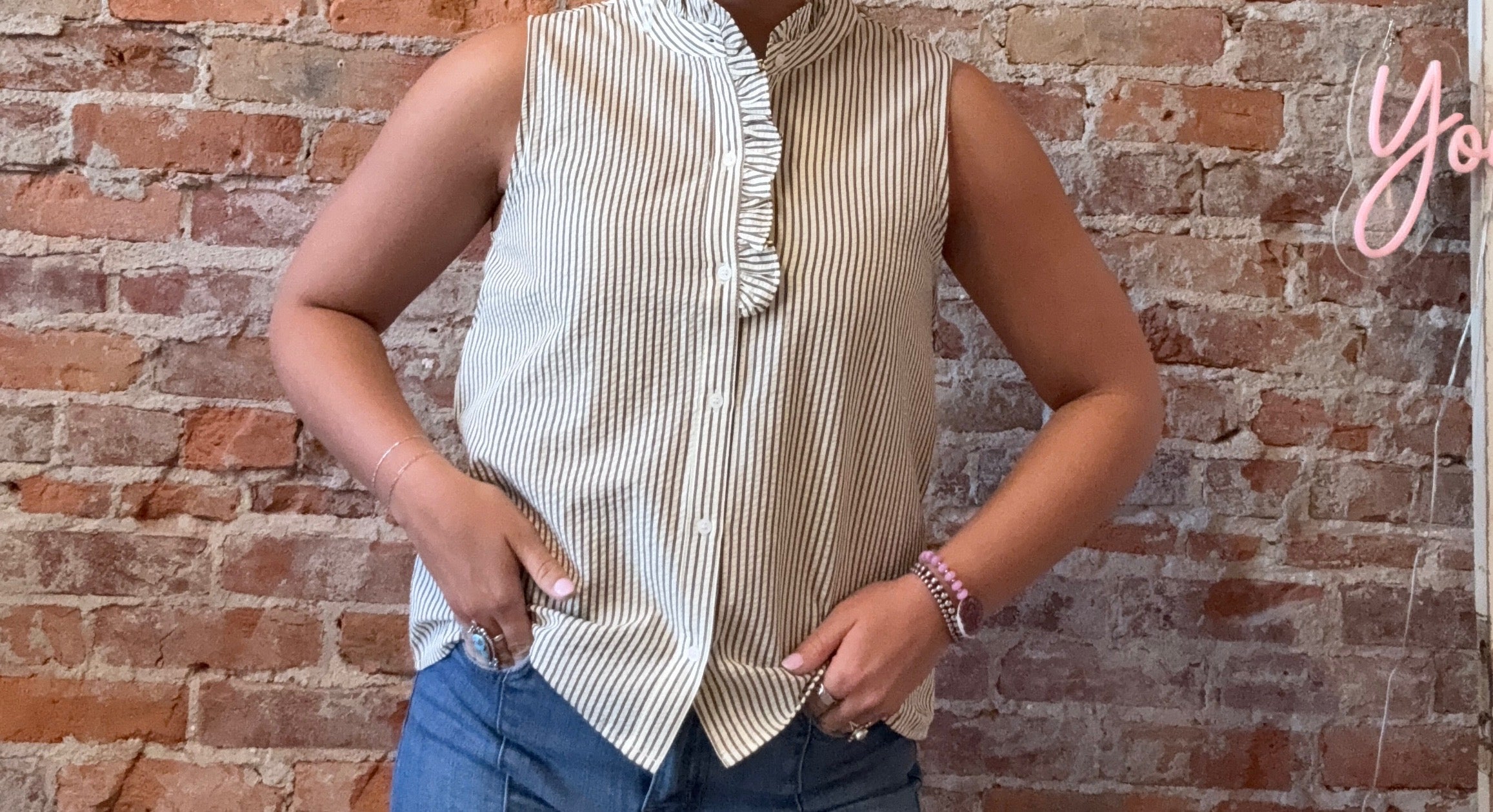Talia Taupe Tank-apparel-Staccato-The Funky Zebra Ames, Women's Fashion Boutique in Ames, Iowa