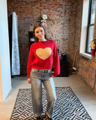 Heart Pullover Sweater-Sweaters-Blu Pepper-The Funky Zebra Ames, Women's Fashion Boutique in Ames, Iowa