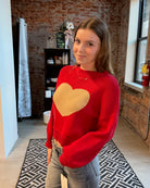 Heart Pullover Sweater-Sweaters-Blu Pepper-The Funky Zebra Ames, Women's Fashion Boutique in Ames, Iowa