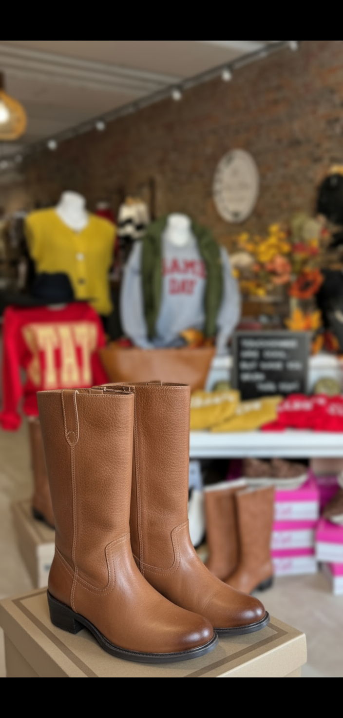 Duston Tall Camel Boot-The Funky Zebra Ames-The Funky Zebra Ames, Women's Fashion Boutique in Ames, Iowa