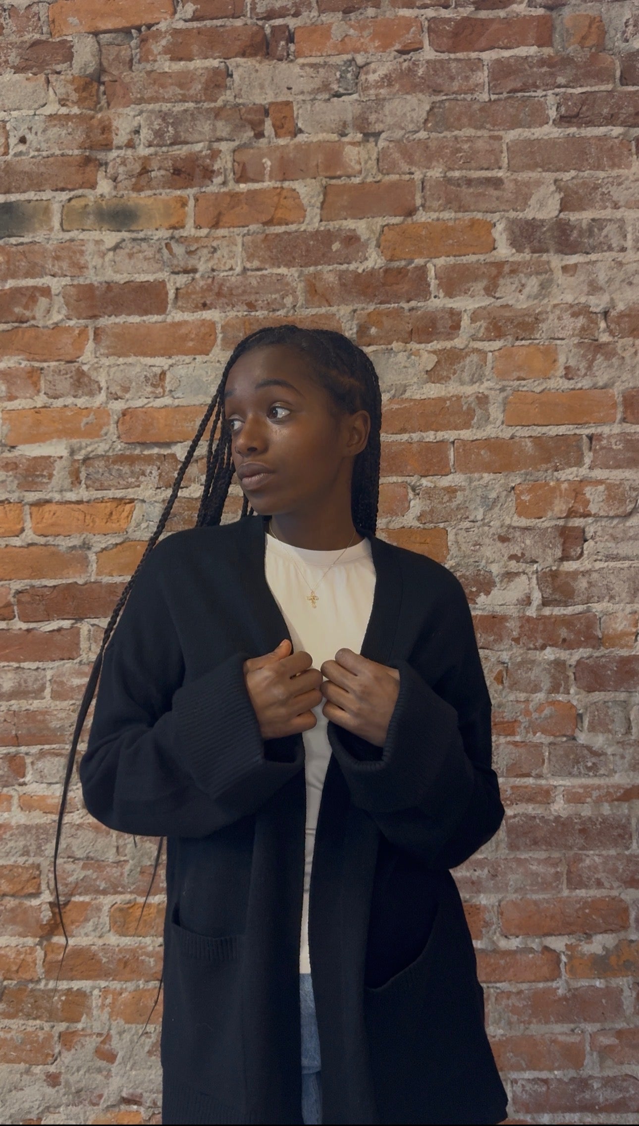 Mattie Black Cardigan-Cardigans-Charlie-The Funky Zebra Ames, Women's Fashion Boutique in Ames, Iowa