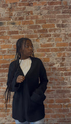 Mattie Black Cardigan-Cardigans-Charlie-The Funky Zebra Ames, Women's Fashion Boutique in Ames, Iowa