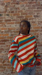Sassy Striped Funnel Neck-Sweaters-APNY-The Funky Zebra Ames, Women's Fashion Boutique in Ames, Iowa