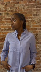 Sarah Cuffed Sleeve Shirt-Long Sleeves-Be Cool-The Funky Zebra Ames, Women's Fashion Boutique in Ames, Iowa