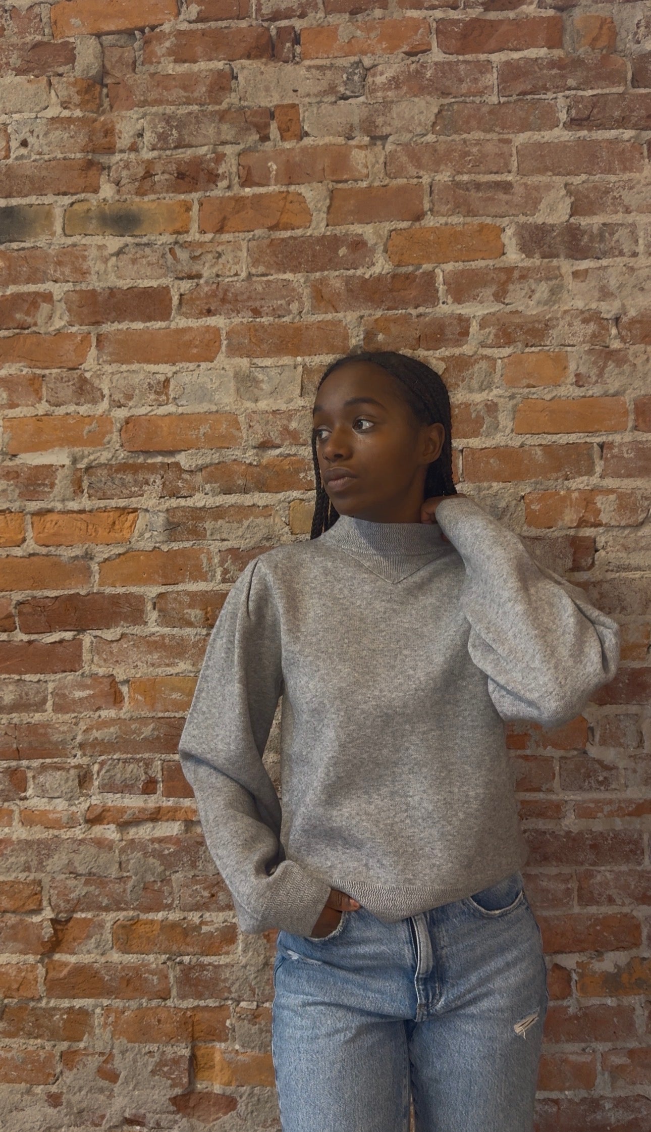 Andie Puff Sleeve Sweater-Sweaters-&MERCI-The Funky Zebra Ames, Women's Fashion Boutique in Ames, Iowa