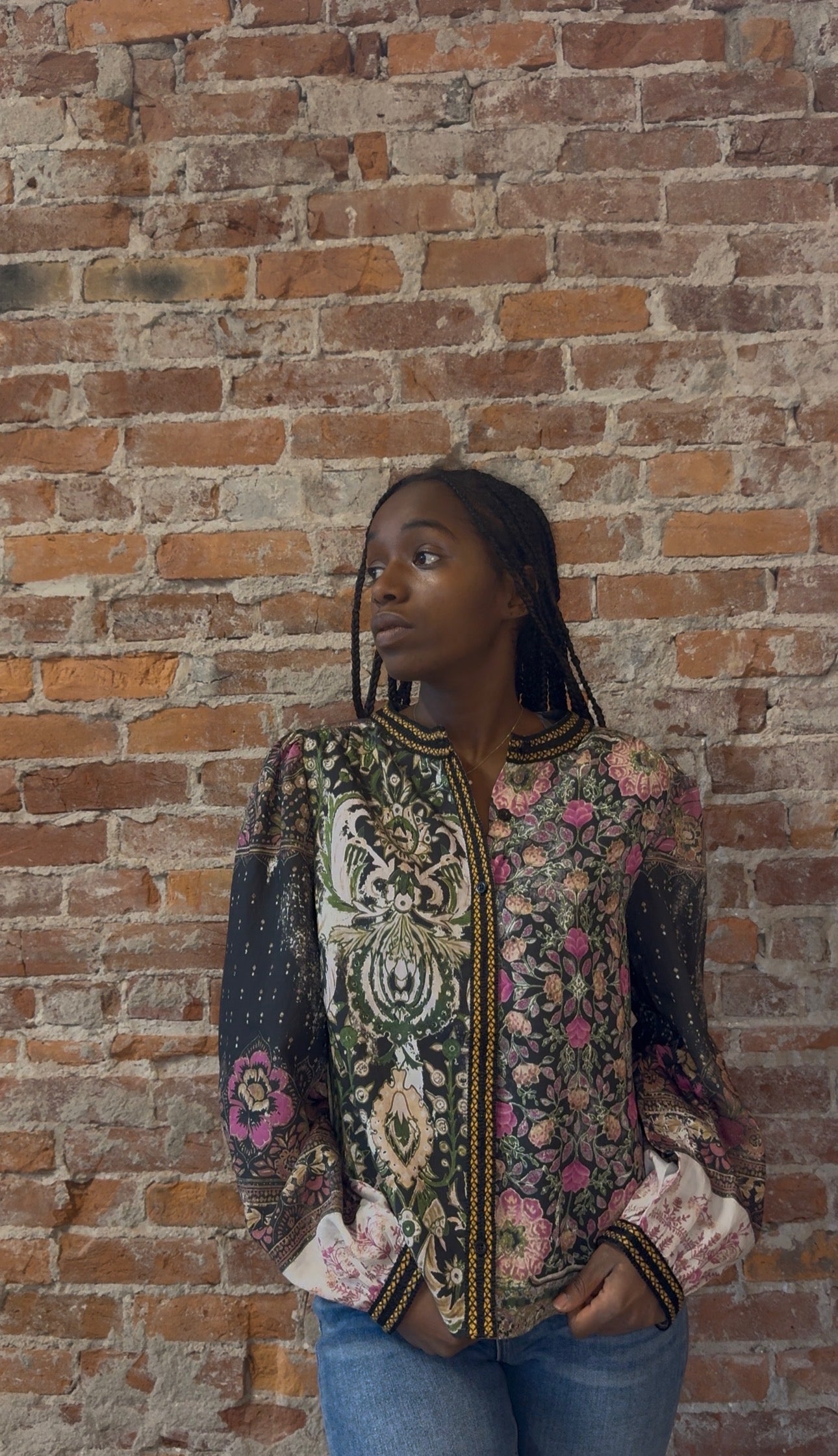 PATCHWORK CROCHET TOP-Long Sleeves-&MERCI-The Funky Zebra Ames, Women's Fashion Boutique in Ames, Iowa