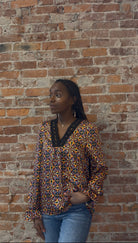 Lucy Lace Trim Blouse-Long Sleeves-The Funky Zebra Ames-The Funky Zebra Ames, Women's Fashion Boutique in Ames, Iowa