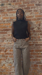 Mica High Rise Barrel-Leg Leopard Jean-Jeans-Mica-The Funky Zebra Ames, Women's Fashion Boutique in Ames, Iowa