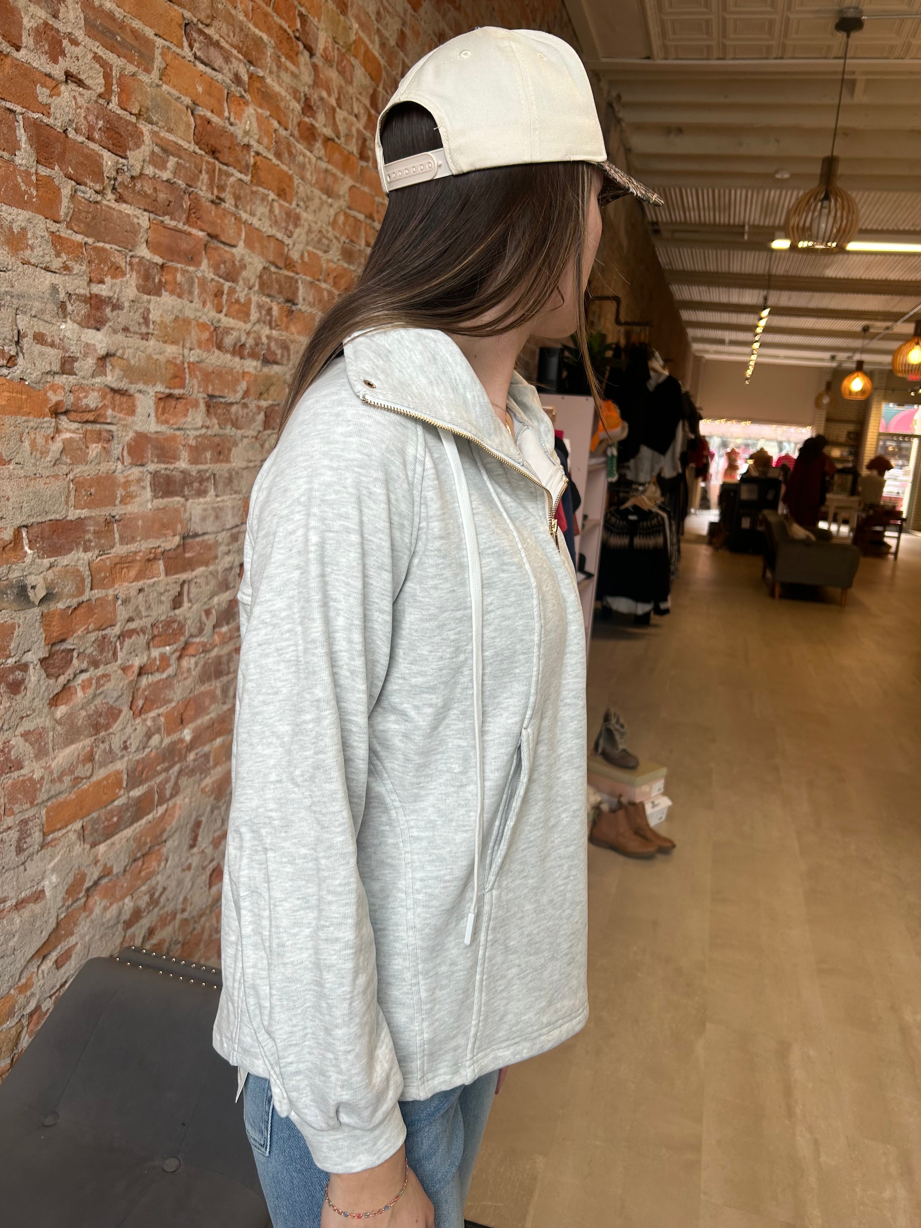 Daphne Funnel Neck Sweatshirt-apparel-Cozy Co-The Funky Zebra Ames, Women's Fashion Boutique in Ames, Iowa