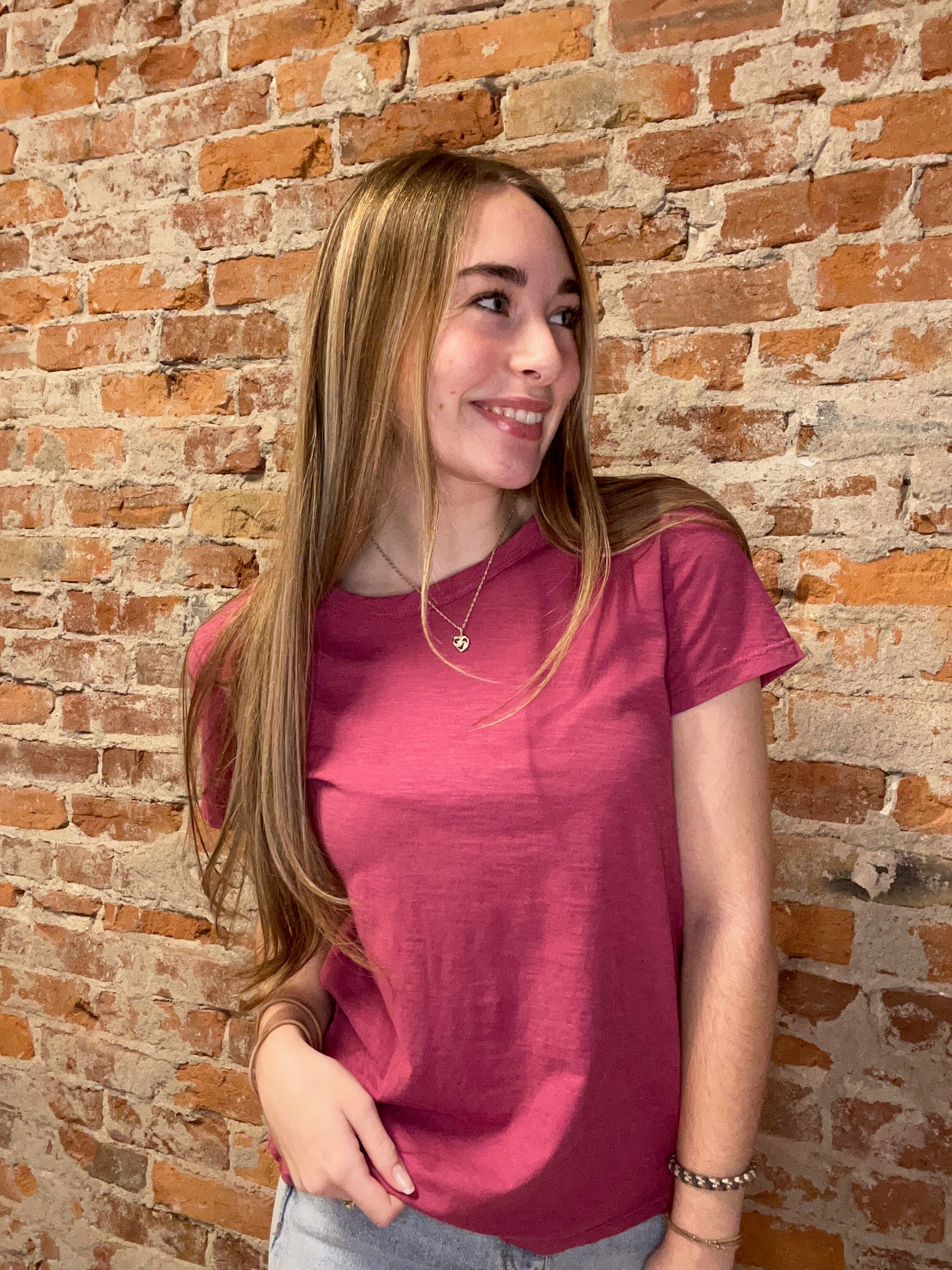 Elly Cotton Slub Tee-Short Sleeves-Be Cool-The Funky Zebra Ames, Women's Fashion Boutique in Ames, Iowa