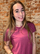 Elly Cotton Slub Tee-Short Sleeves-Be Cool-The Funky Zebra Ames, Women's Fashion Boutique in Ames, Iowa