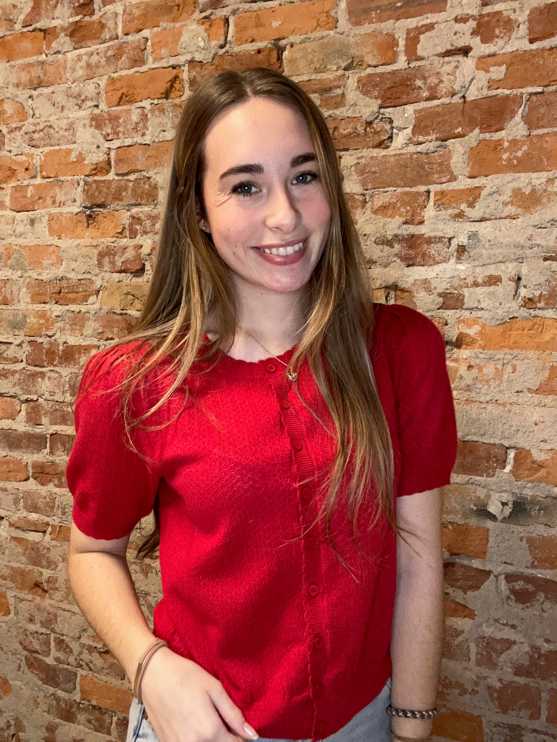 Danielle Short Sleeve Cardigan-Short Sleeves-Be Cool-The Funky Zebra Ames, Women's Fashion Boutique in Ames, Iowa